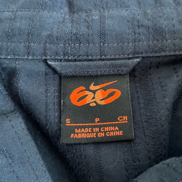 Nike 6.0 Black Snap Up Collared Long Sleeve Top Size Small - Picture 6 of 8